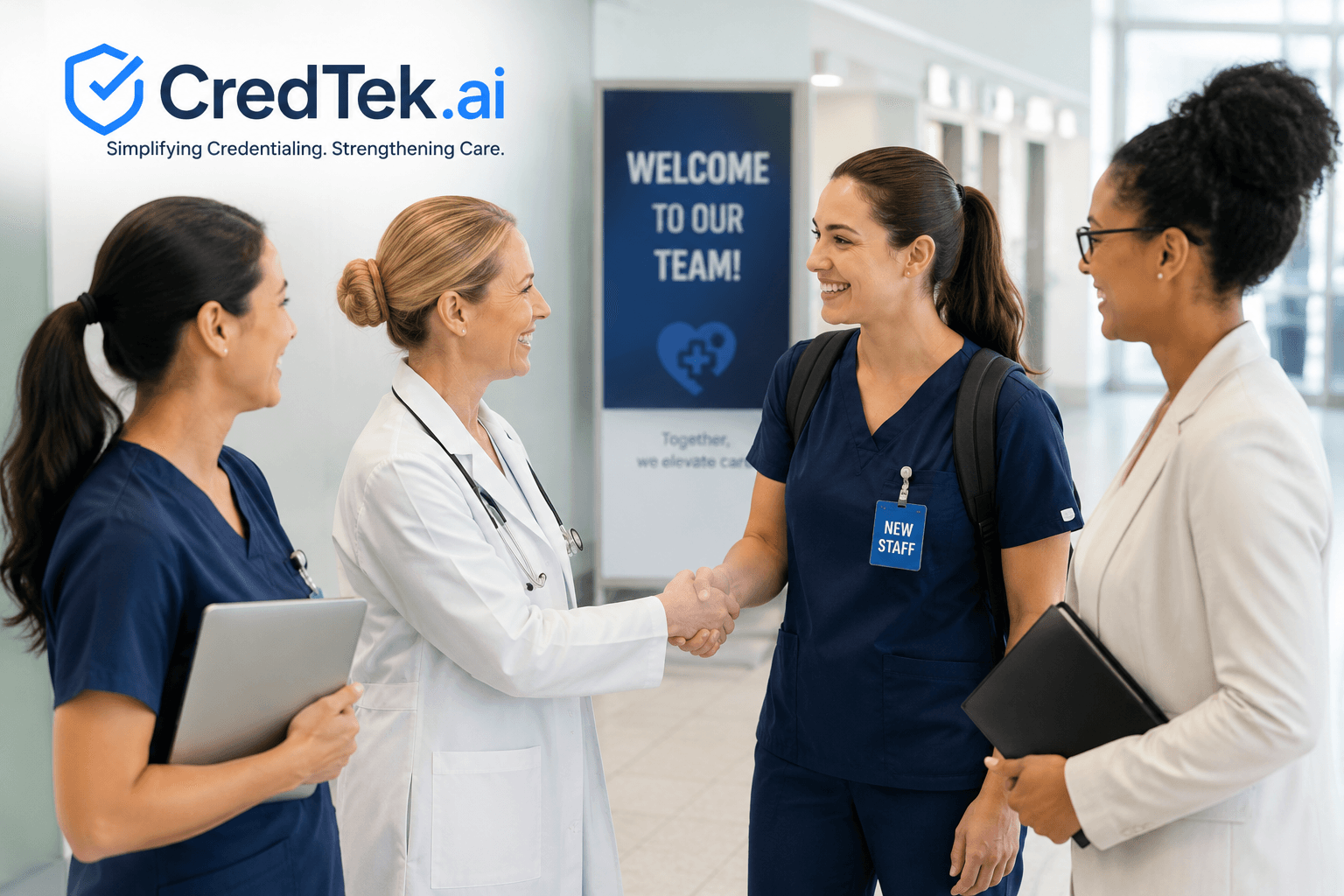 A clinical team welcoming a newly credentialed provider to the practice